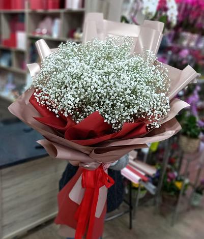 Букет цветов из: Гипсофила в Знаменке Тамбовской области