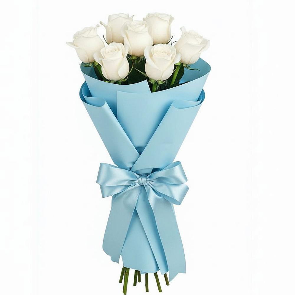 7 Белых роз Проуд в Знаменке Тамбовской области Букет 7 белых роз Проуд в Знаменке Тамбовской области
