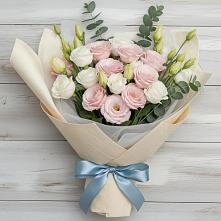 Букет шампанское в Знаменке Тамбовской области Букет цветов из:  Лизиантусы в Знаменке Тамбовской области