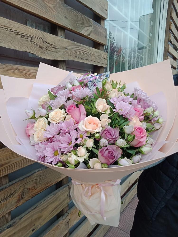 Букет цветов из: Розы и Хризантемы в Знаменке Тамбовской области