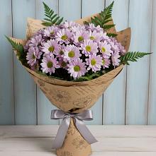 Букет соблазн в Знаменке Тамбовской области Букет цветов из:  Хризантемы в Знаменке Тамбовской области