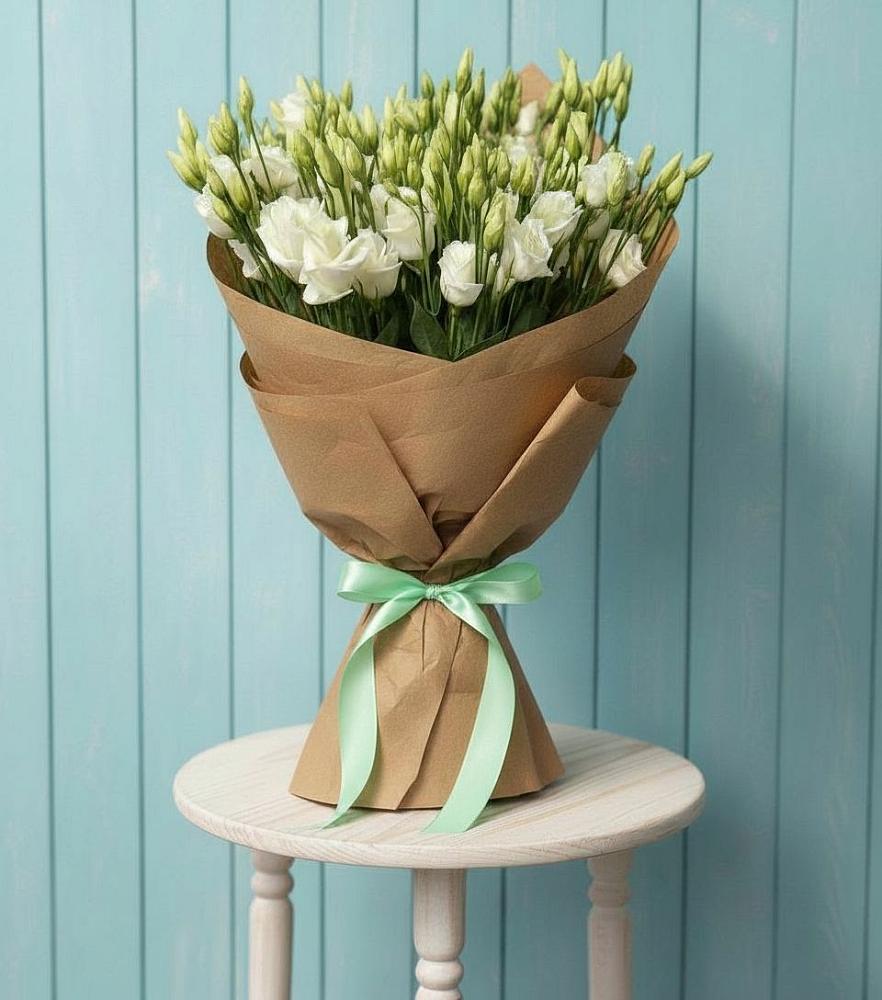 Букет Утренняя Свежесть в Знаменке Тамбовской области Букет цветов из: Лизиантусы в Знаменке Тамбовской области