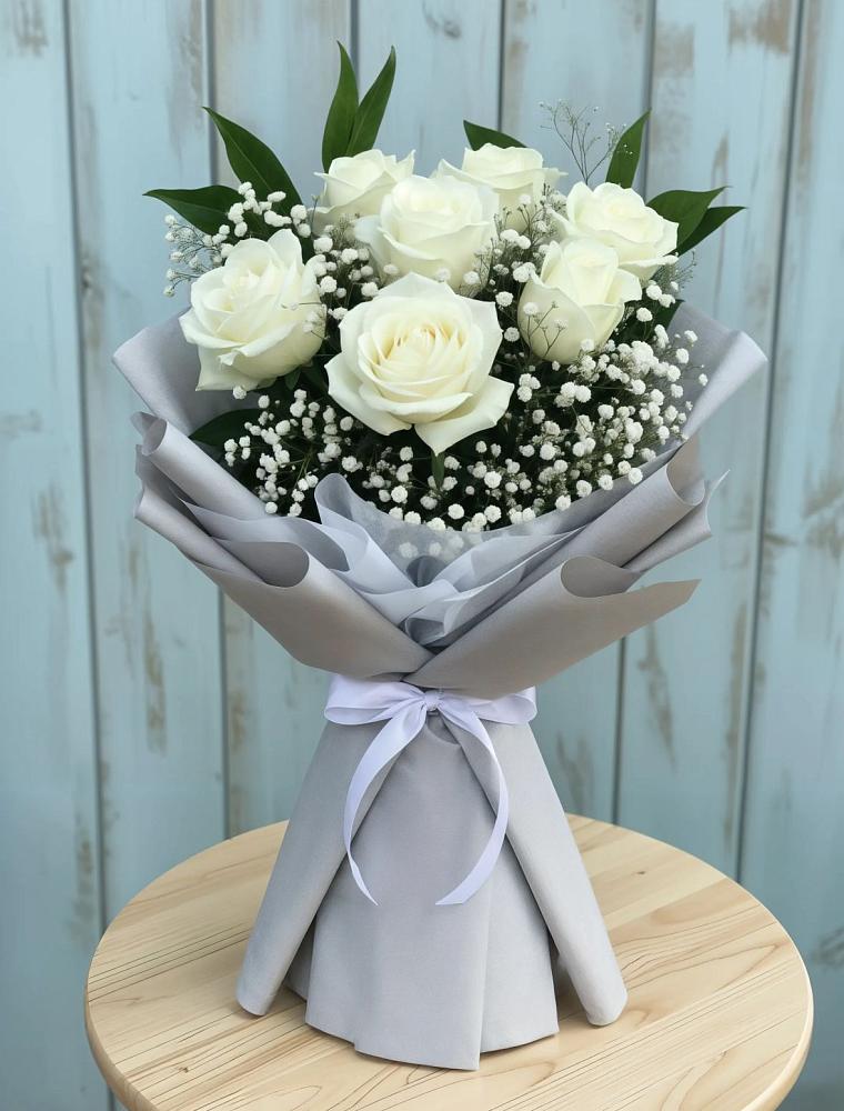 Букет из белых роз в Знаменке Тамбовской области Букет цветов из: Розы в Знаменке Тамбовской области