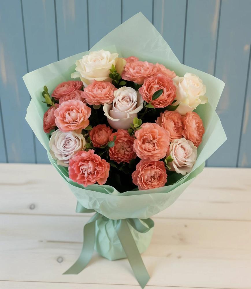 Букет влюбленный романтик в Знаменке Тамбовской области Букет цветов из: Розы в Знаменке Тамбовской области