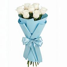 7 Белых роз Проуд в Знаменке Тамбовской области Букет 7 белых роз Проуд в Знаменке Тамбовской области