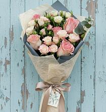 Букет нежный и розовый в Знаменке Тамбовской области Букет цветов из:  Розы в Знаменке Тамбовской области