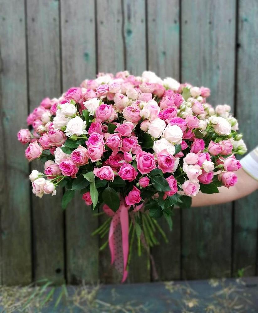 Розовые кустовые розы Натали и Лав Лидия в Знаменке Тамбовской области Букет Розовые кустовые розы Натали и Лав Лидия в Знаменке Тамбовской области