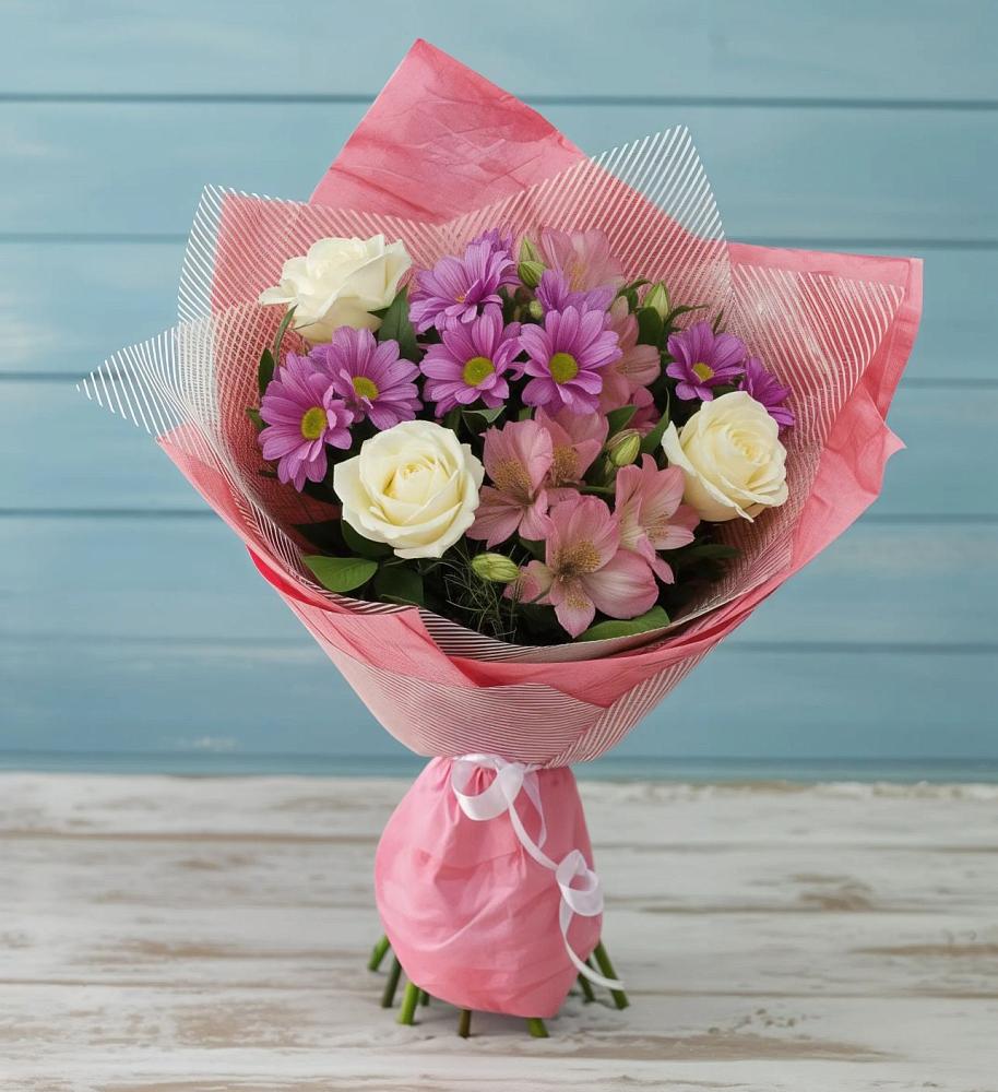 Букет комплимент в Знаменке Тамбовской области Букет цветов из: Герберы в Знаменке Тамбовской области