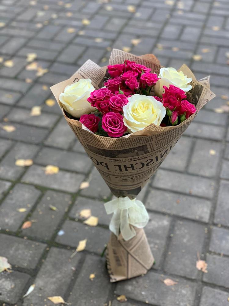 Букет Удивительный из роз в Знаменке Тамбовской области Букет цветов из: Розы в Знаменке Тамбовской области