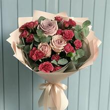 Букет цветов из:  Гвоздики и Розы в Знаменке Тамбовской области