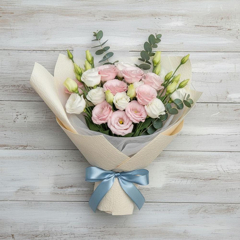 Букет шампанское в Знаменке Тамбовской области Букет цветов из: Лизиантусы в Знаменке Тамбовской области